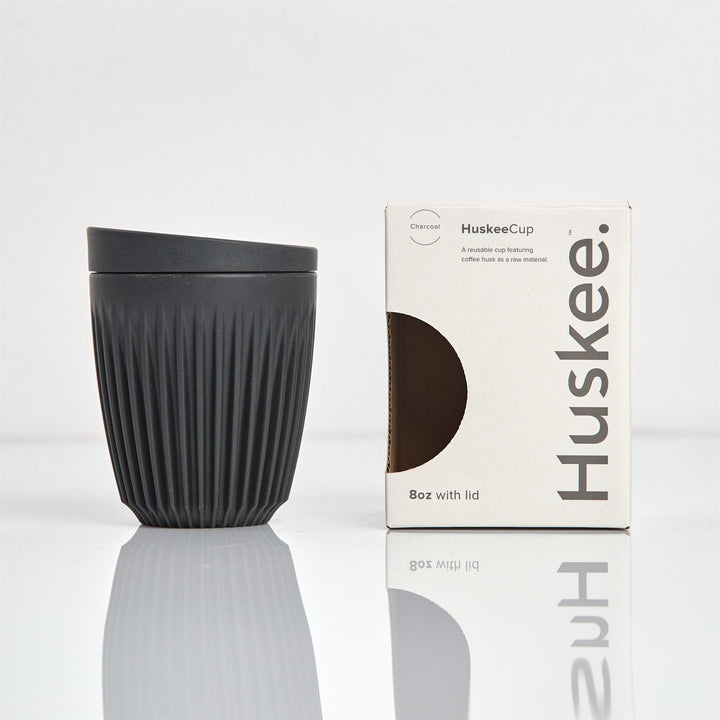 Charcoal 8oz HuskeeCup with lid