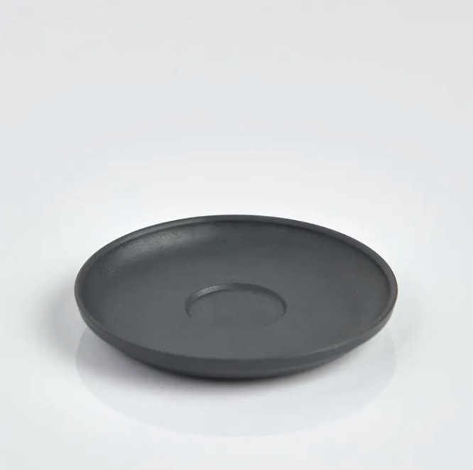 Charcoal coffee husk espresso saucer