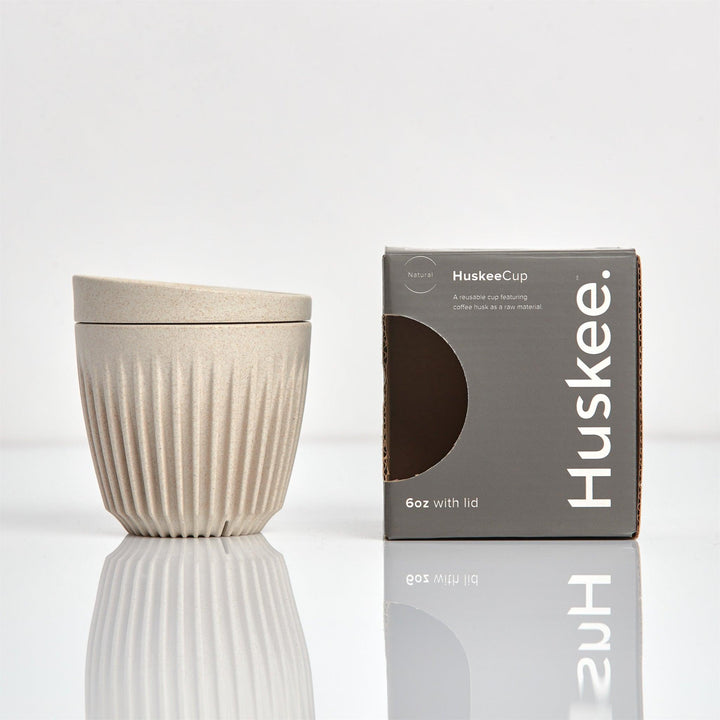 Natural 6oz HuskeeCup with lid