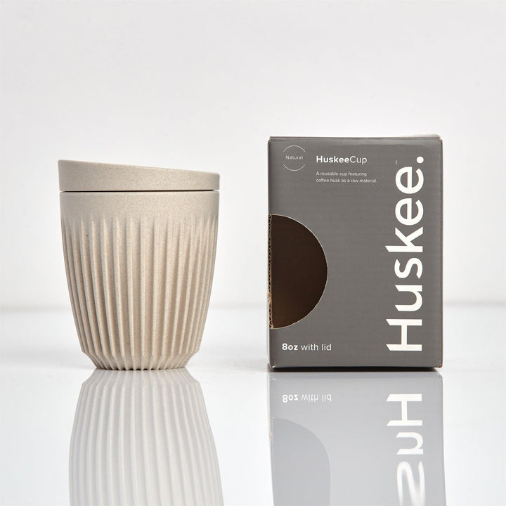 Natural 8oz HuskeeCup with lid
