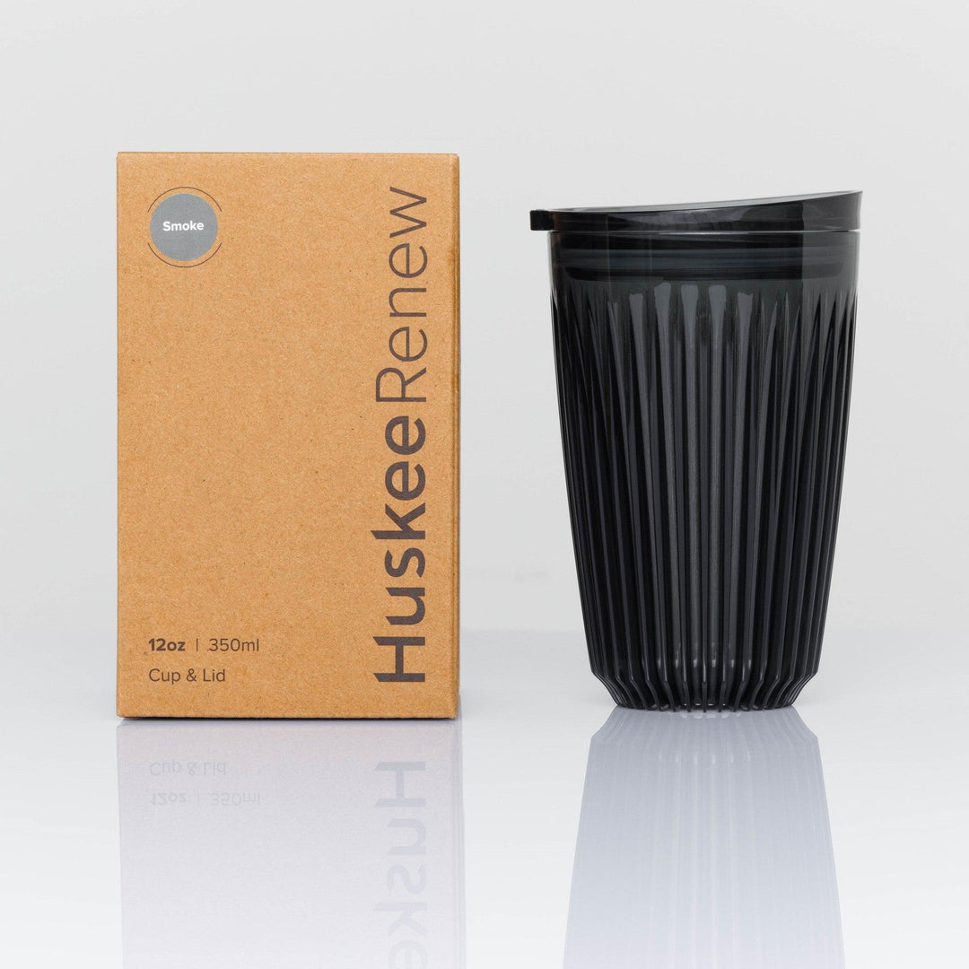 Smoke 12oz HuskeeRenew cup and lid