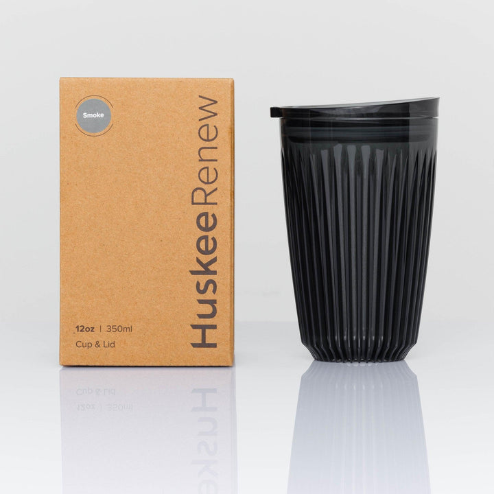 Smoke 12oz HuskeeRenew cup and lid