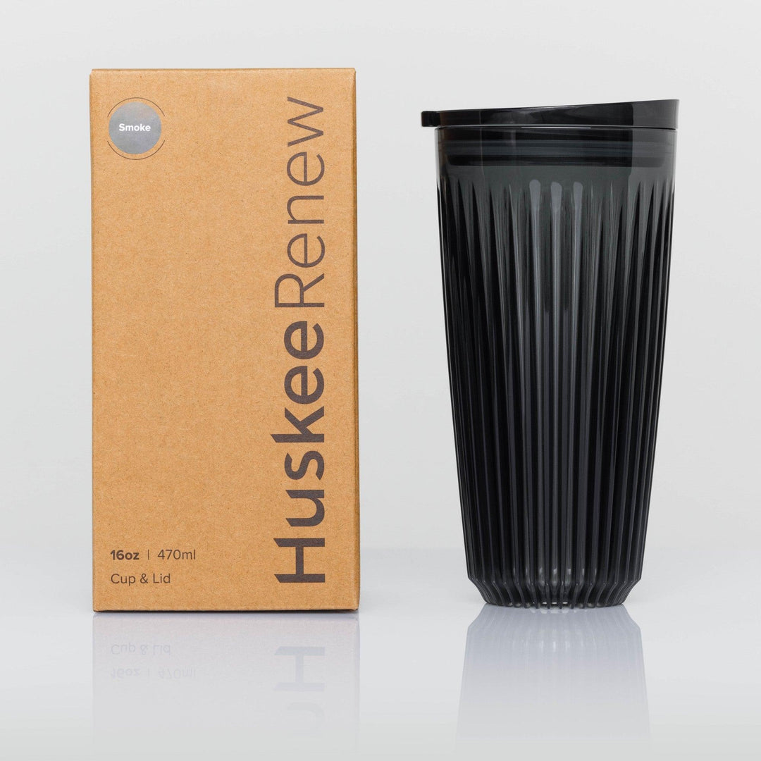 Smoke 16oz HuskeeRenew cup and lid