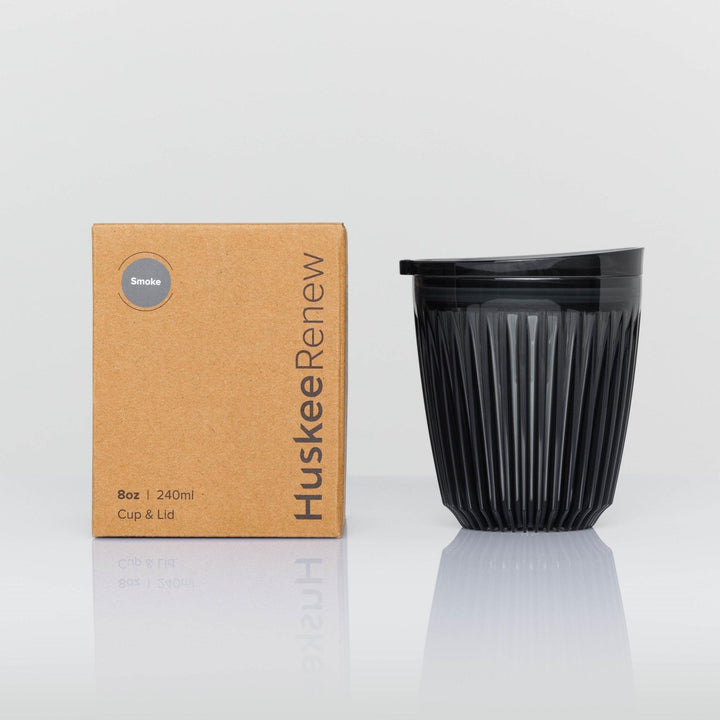 Smoke 8oz HuskeeRenew cup and lid