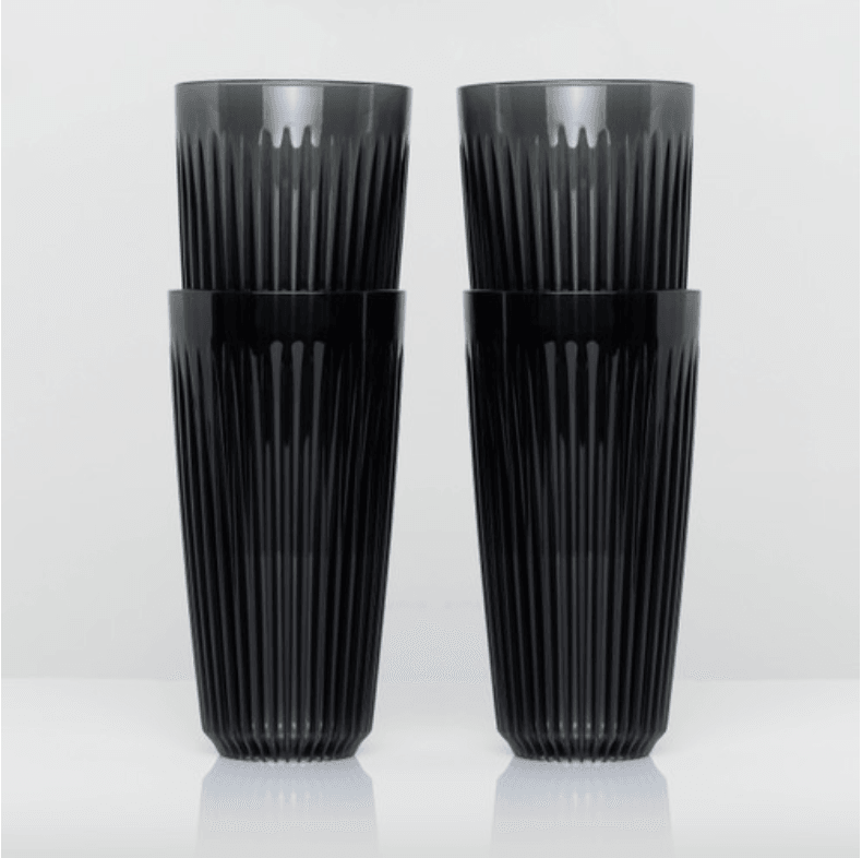 Two stacks of smoke 16oz HuskeeRenew cups