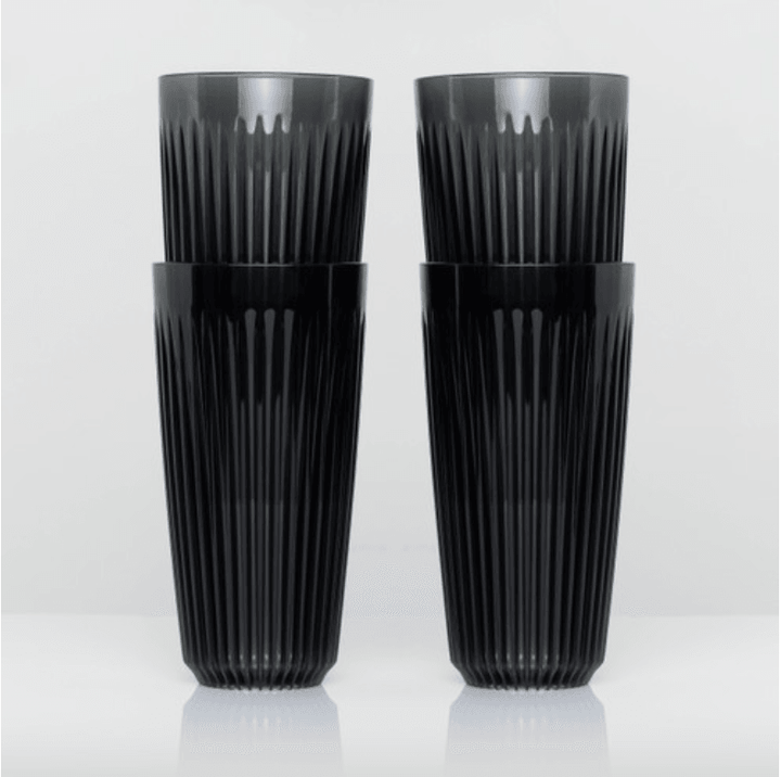Two stacks of smoke 16oz HuskeeRenew cups